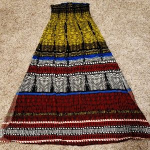 Strapless maxi dress